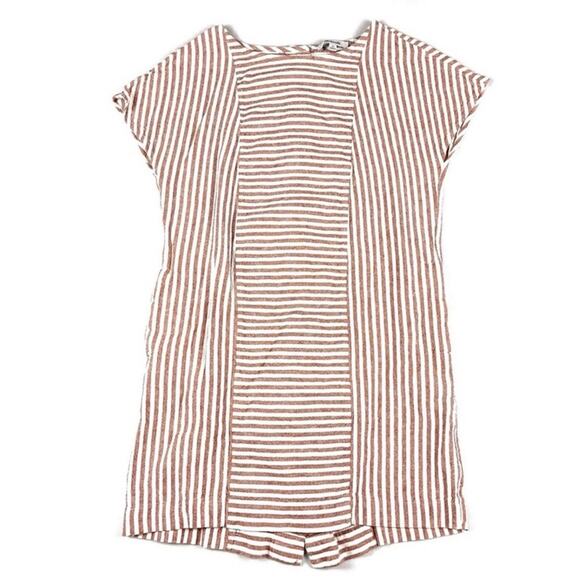 Madewell Stripe-Play Button-Back Tee Dress - Picture 6 of 9